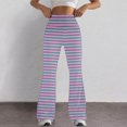 thumbnail image 2 of QATAINLAV Womens Flare Leggings, High Waisted Flared Leggings Bootcut Casual Workout Yoga Pants Fashion Stripe Bell Bottom Pants Fall Clothes White XL, 2 of 8