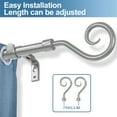 thumbnail image 2 of Urbanest 5/8" Diameter Domanda Curtain Rod, Pewter, 84"-120", 2 of 6