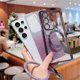 thumbnail image 4 of Compatible with Samsung Galaxy S25 Ultra mobile phone case compatible with electroplating gradient flash mobile phone protective case with lanyard, 4 of 5