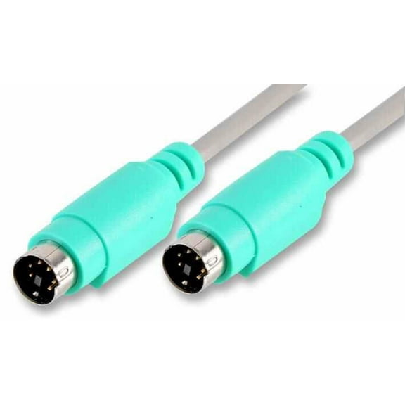 PRO SIGNAL - PS/2 6 Pin Mini DIN Male to Male Lead, 2m Green