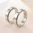 thumbnail image 6 of Men Women Vintage Anti Stress Crystal Spinner Titanium Steel Zircon Punk Rotatable Spinner Fidgets Rings Anxiety Rings 9 A, 6 of 8