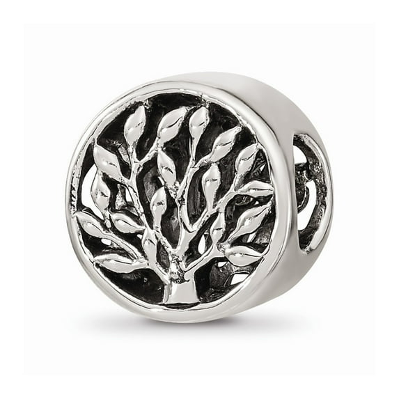 Fancy Bead White Sterling Silver Themed 10 mm 9.09 Reflections Tree Bead