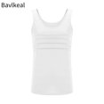 thumbnail image 2 of Bavlkeal Tank Tops for Women Pleated Crew Neck Sleeveless Solid Color Plus Size Going Out Beach Vacation Cute Summer Tops Black S-2XL, 2 of 5