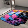 thumbnail image 2 of 1pc Three Skulls Pattern Absorbent Non-Slip Bathroom Thickened Flannel Rug Decor,Soft,Quick Drying,Suitable For Indoor/outdoor Use,Bathrooms,Bedrooms,Kitchens,Terrace,Laundry Rooms,16"x24", 2 of 9