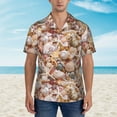 thumbnail image 4 of Goofa Colorful Seashells Hawaiian Shirt for Men, Unisex Summer Beach Casual Short Sleeve Button Down Shirts,Aloha Tropical Floral print shirt-, 4 of 9