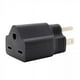 thumbnail image 1 of Adaptador,Adaptador de enchufe de 2 clavijas a 3 clavijas para exteriores.,Adaptador de enchufe americano a europeo Travel power,Enchufe adaptador de salida de 2 clavijas a 3 2 piezas, 1 of 5
