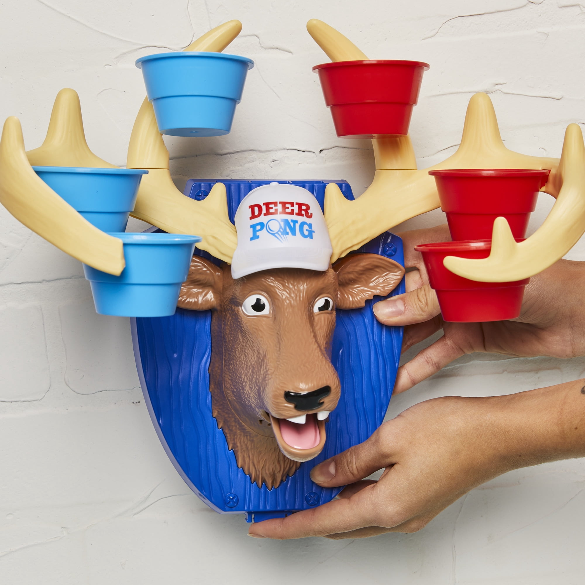 Deer Pong America Family Game, Electronic Talking Deer Head Game with Music, Fun Summer Activities for Kids & Families, Ages 8+