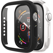 ePacks Compatible with Apple Watch Screen Protector 45mm Series 7 iWatch Case, 2 Pack Full Protective Ultra-Thin Hard PC Bumper Scratch Resistant HD Protective Face Cover, Black, Clear, 45mm
