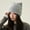 Gray, variant on Cute Cat Ear Knit Hat Women Winter Thick Warm Beanie Bow Earflap Knitted Cap