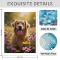thumbnail image 3 of Diamond Art Kit for Adults, Golden Retriever In Flower Garden Diamond Painting for Adults Beginners, 5D DIY Diamond Art Painting Kits, Colorful Diamond Painting Craft for Home Decor 12x16, 3 of 7