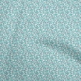 thumbnail image 1 of oneOone Cotton Flex Teal Blue Fabric Leaves Quilting Supplies Print Sewing Fabric By The Yard 40 Inch Wide, 1 of 4