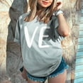 thumbnail image 6 of Baqcunre Valentine'S Day Shirts For Women Men And Women With With Love Printed Couple T Shirt Short Sleeve Top(Mint Green XS-4XL),Womens Tops Graphic Tees For Women Shirts For Women Womens Tops, 6 of 6