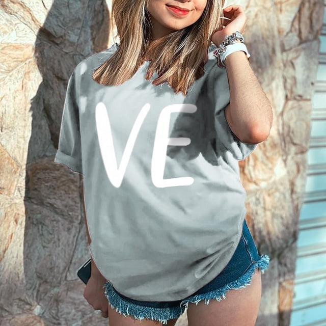 Hot Sale!! T-Shirts de la Saint-Valentin pour Femmes Imprimés Graphiques Mignons Léopard Cœur T-Shirts Décontractés Manches Courtes Col Rond Vert Menthe + m