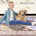 thumbnail image 4 of Wondo Moroccan Vintage Trellis Area Rug - Machine Washable Non-Slip Low-Profile 4x6 Floor Carpet for Living Room, Bedroom, Dining Room, Office & Nursery, Brown, 4 of 9