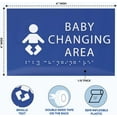 thumbnail image 3 of ADA CENTRAL SIGNS - 6" X4" Baby Changing Area Sign | Tactile Graphics Grade 2 Braille Text Baby Care Sign| ADA Compliant Wall Mount Plastic Restroom Sign for Hospital, Offices, Clinics and Apartments, 3 of 7