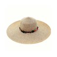 thumbnail image 1 of letairis Beach Sun Protection Hat Straw Wide Brim Cap Foldable Solid Color Summer Adjustable Head Seaside Sunproof Hats Accessory Blue Beige, 1 of 6