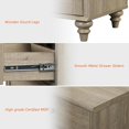 thumbnail image 5 of WAMPAT 135" Farmhouse Buffet Cabinet with 8 Storage Doors & 4 Drawers, Large Modern Coffee Bar Wooden Organizer for Kitchen, Living Room, Bedroom, Wash Grey, 5 of 8