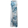 thumbnail image 4 of Robes d'Été pour les Femmes 2022 Femmes Casual Print Robe Col Rond Manches Robe Demi Manches en Mousseline de Soie Châle Cardigan Deux Ensemble, 4 of 8