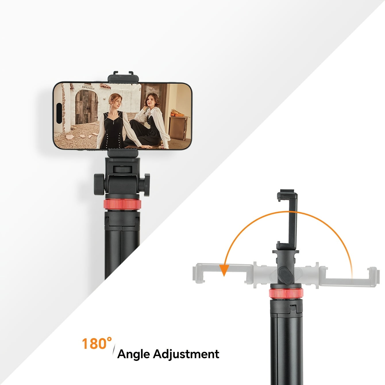 Enhanced 83.5" Mobile Phone Tripod with Remote, Adjustable Height, Sturdy Travel Base & Premium Mount for iPhone 17/15/14, Android, Camera