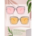 thumbnail image 3 of Gafas de sol Frienda Oversize Square Sparkling para mujer x2, 3 of 7