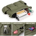 thumbnail image 2 of Canvas Messenger Bag Hobo Shoulder Bag Crossbody Bag with Multiple Pockets Large Tote Bag Handbag for Teen Women Men, 2 of 8