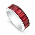 thumbnail image 4 of HeartsAndYou 4ct Natural Pink Ruby Half Eternity Wedding Ring Band 100% 14k SOLID White Gold, 4 of 9