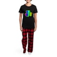 thumbnail image 4 of CafePress - Rainbow Shamrock Women's Dark Pajamas - Women's Short Sleeve Print T-Shirt and Pants Dark Cotton Pajama Set, 4 of 7