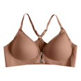 thumbnail image 5 of Hkoxplj Bra for Women Front Closure Wireless Deep V Neck Racerback No Underwire Bralette Seamless Comfort T Shirt Bra with Gel Support Adjustable Straps Breathable Everyday Bra for Daily Wear, 5 of 6