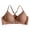 Brown, variant on Minimizer Bras for Women Deep V Racerback Comfy No Underwire Front Closure Bra Womens Seamless Jelly Bras 1 PC