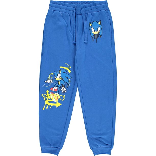 Freeze Sonic The Hedgehog Boys Jogger Sweatpants Sizes 4 10 12 Walmart Com