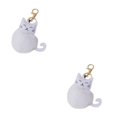 thumbnail image 3 of Qarigey Llavero de tacto , lindo y funcional para dueños de gatos, llavero de gato, llavero, los mejores regalos Blanco 2Conjunto, 3 of 6