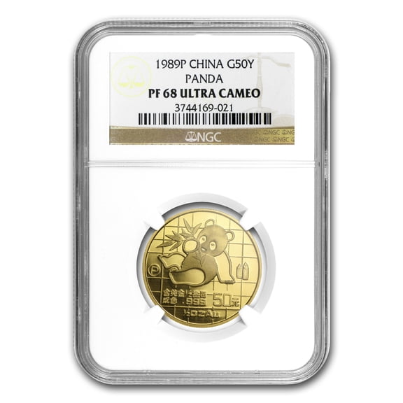 1989 China 1/2 oz Proof Gold Panda PF-68 NGC