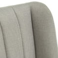 thumbnail image 5 of Ember Interiors Ponce Gold Finished Metal Fabric Upholstered Dining Chairs, Set of Two, Light Grey, 5 of 10