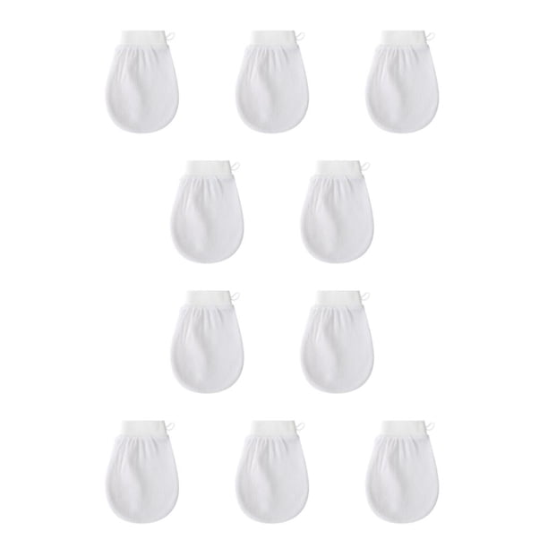 Minnieouse Guante de baño para el hogar, brazo, pierna, cuerpo, guantes exfoliantes, herramienta de masaje, herramientas de ducha, accesorios de Blanco 10Conjunto