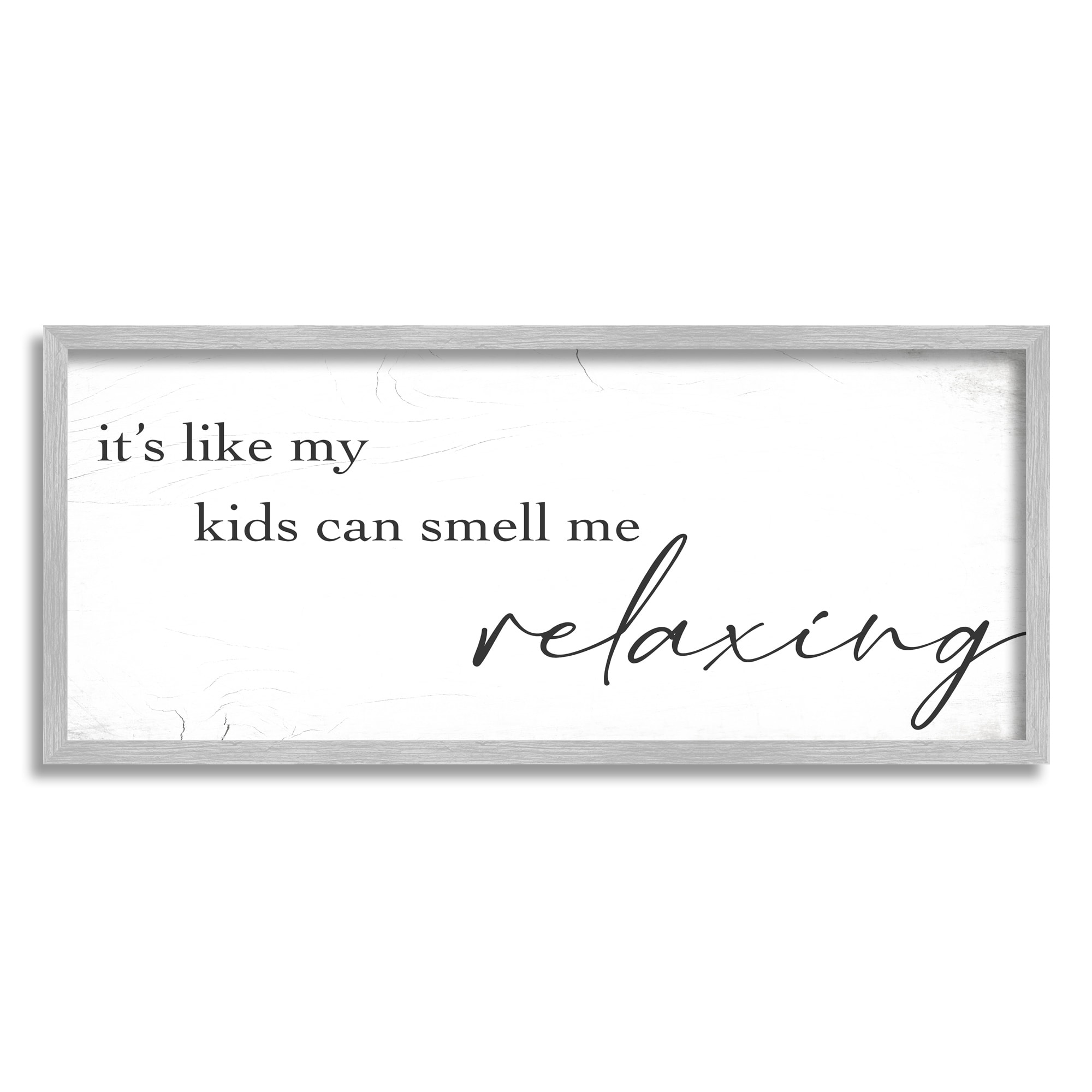 Stupell Industries Funny Parenting Typography Phrase Marbled Pattern Graphic Art Gray Framed Art Print Wall Art, Design by Daphne Polselli