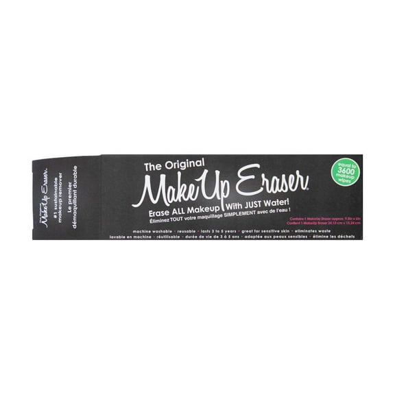 The Original MakeUp Eraser Chic Black, Reusable Makeup Remover Cloth, 9.5in