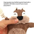 thumbnail image 3 of Stuffless Dog for , Crinkle Squeaky Dog Chew Squirrel Plush Dog Toy with Rope Knots for Small, 3 of 8