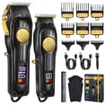 thumbnail image 1 of CIICII Juego de cortapelos y recortadores para hombre, cortapelos de peluquero inalámbricos profesionales para kit de corte de pelo (recargable USB ajustable para barba y pelo kit de corte de pelo) co, 1 of 5