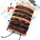 thumbnail image 3 of Pulsera joya Pulsera trenzada de cuero tejida a mano - Pulseras vintage de varias capas, 3 of 5