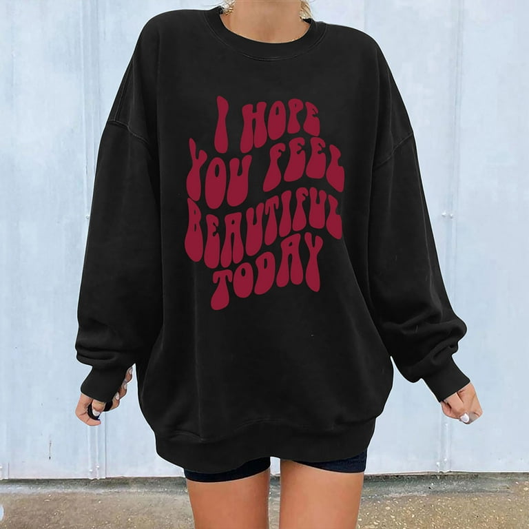 fartey Oversized Sweatshirt for Women Fall Baggy Drop Shoulder