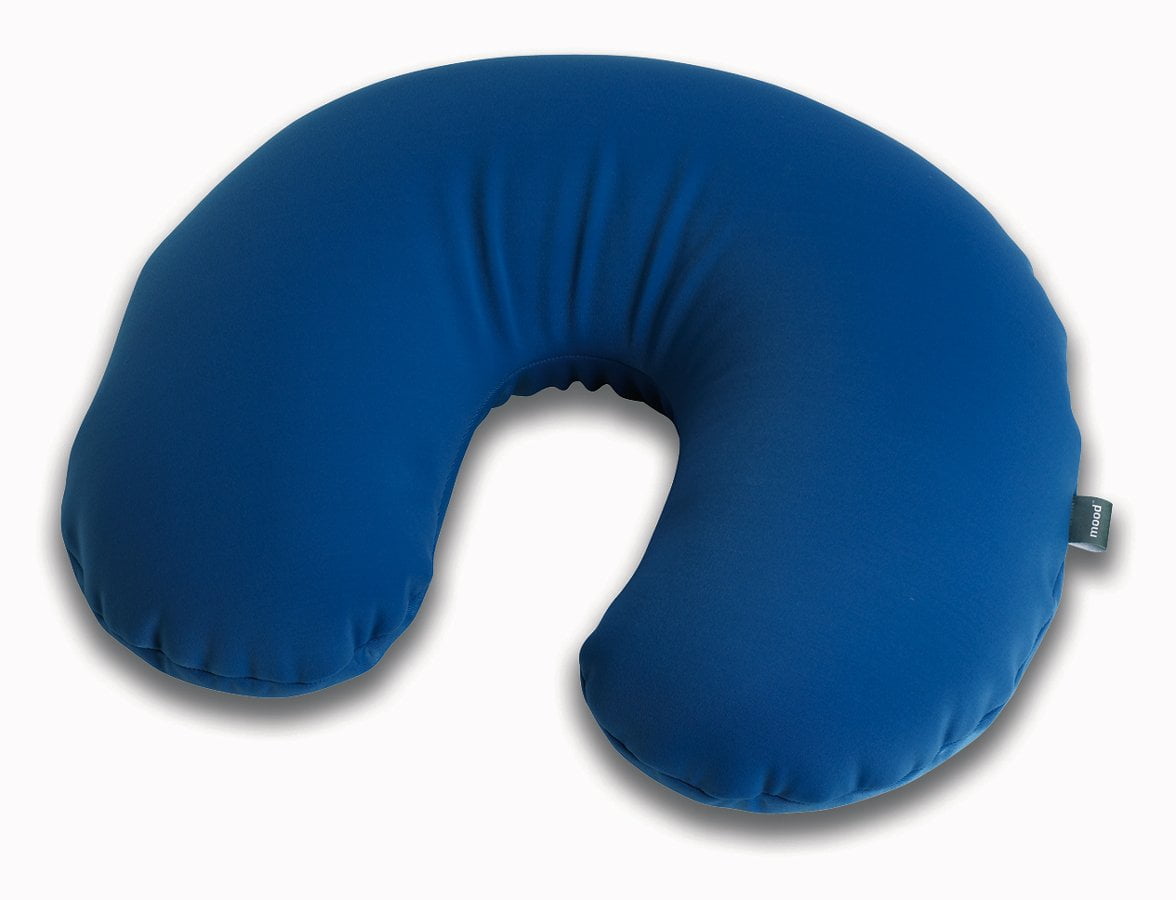 New Blue Nylon Soft Memory Foam & Gel Comfort Neck Support Car Home Plane Pillow 