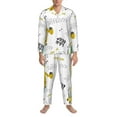 thumbnail image 4 of Kll Dinosaur On Excavator Sleepwear Mens Flannel Pajamas,Long Cotton Pj Set, 4 of 9