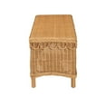 thumbnail image 3 of Pemberly Row Bohemian Light Honey Rattan Accent Bench with Scallop border, 3 of 9