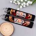 thumbnail image 2 of One Piece Embroidered Keychain Tag Jet Tag Key Chain with Key Ring - for Motorcycles,Car, 2 of 2
