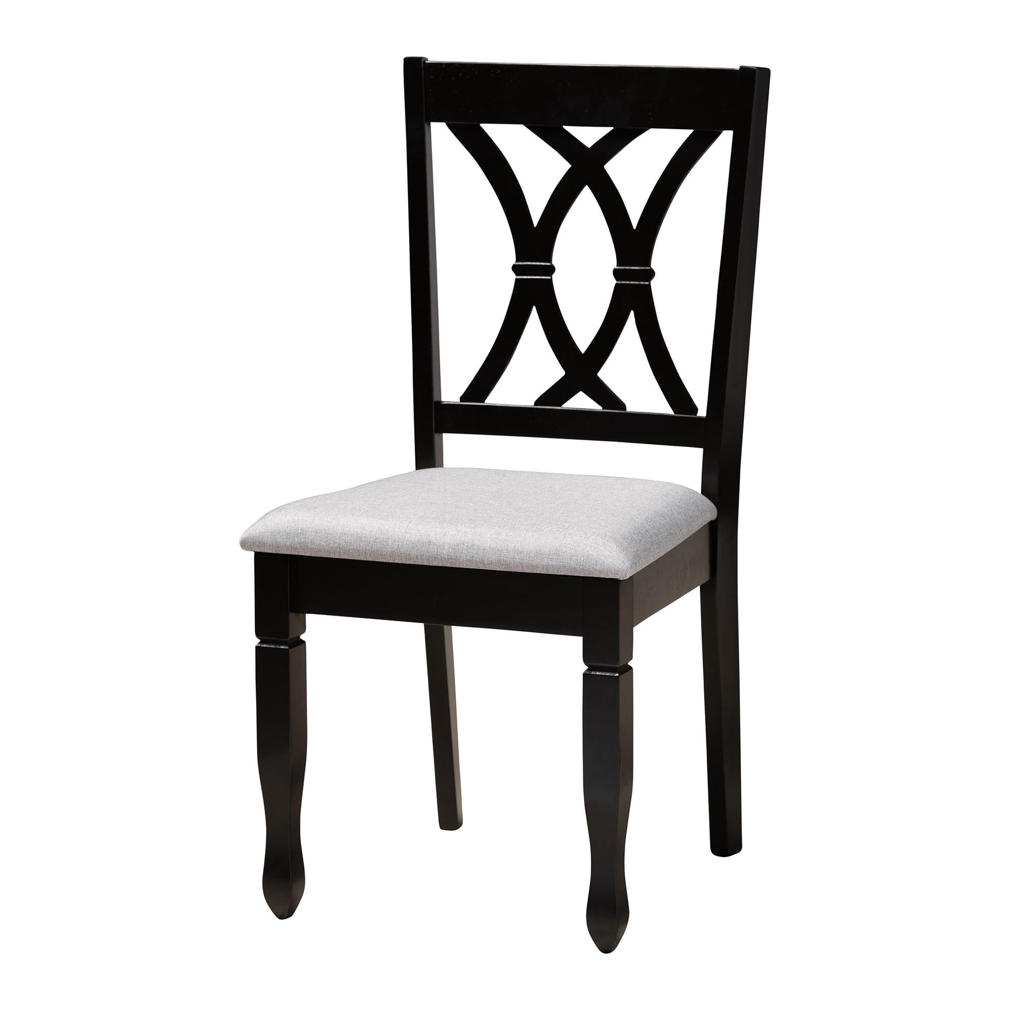 Baxton Studio Aggie Modern Dining Set, 5-Piece Set, Dark Brown