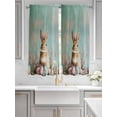 thumbnail image 2 of Easter Bunny Living Room Curtains 2 Panel, Colorful Eggs Rabbits Spring Daisy Flowers Cafe Window Treatment, Extra Long Farmhouse Bedroom Bathroom Kitchen Curtains Drapes 104"x72", 2 of 6