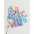 thumbnail image 3 of Wassery Baby Girls Clothes Tie-Dye Print Hooded Jacket Zip Up Long Sleeve Sweatshirts 6M 9M 12M 18M 24M Newborn Girls Coat Fall Winter Infant Clothes Outerwear, 3 of 8