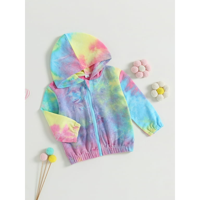 Girls tie dye zip hoodie new arrivals