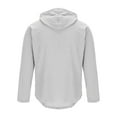 thumbnail image 6 of Puntoco Mens Hoodies Shirt Casual Athletic Workout Fashion Hooded Lightweight Jersey Sweatshirt Long Sleeve with Drawstring Winter Clothing for Men Gray XXL(XXL), 6 of 7