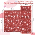 thumbnail image 5 of Red Christmas Snowflake Pattern Toddler Nap Mats for Kids Preschool,51"x22" Sleeping Mat Bag or Kids,Toddler Sleeping Bag,Toddler Nap Mat or Daycare, 5 of 6